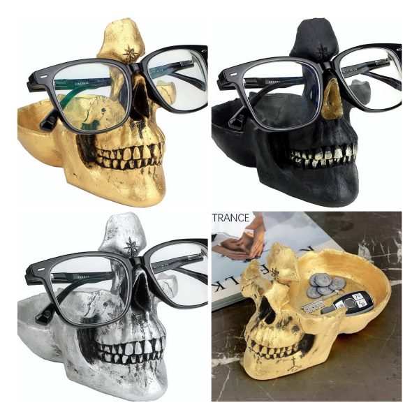 Hallween Skull Glasses Stand Holder Prop