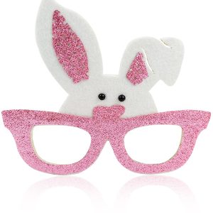 Halloween Pink Glowing Bunny Glasses Prop