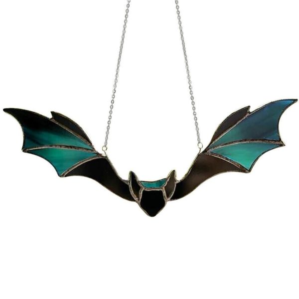 Halloween Green Hanging Bat Prop