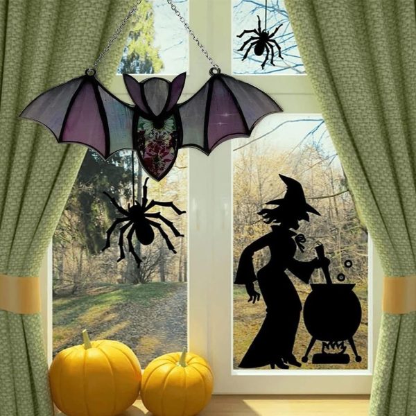 Halloween Colorful Hanging Bat Prop