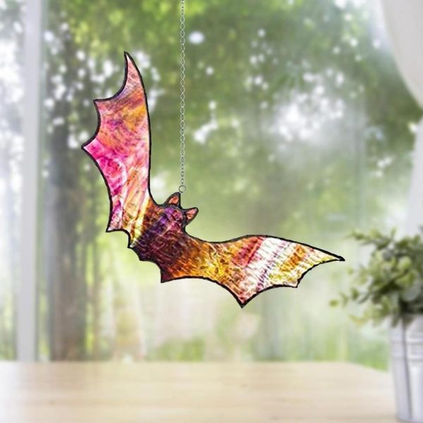 Halloween Red Hanging Bat Prop