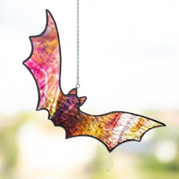 Halloween Red Hanging Bat Prop