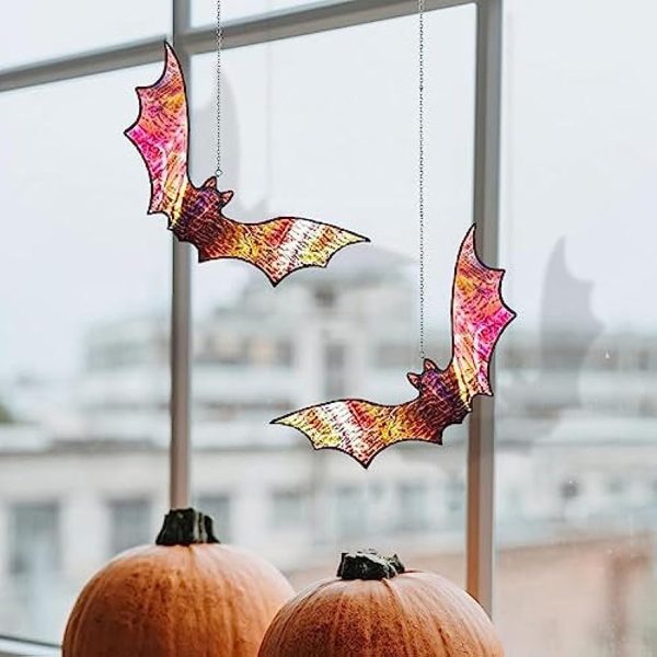 Halloween Red Hanging Bat Prop