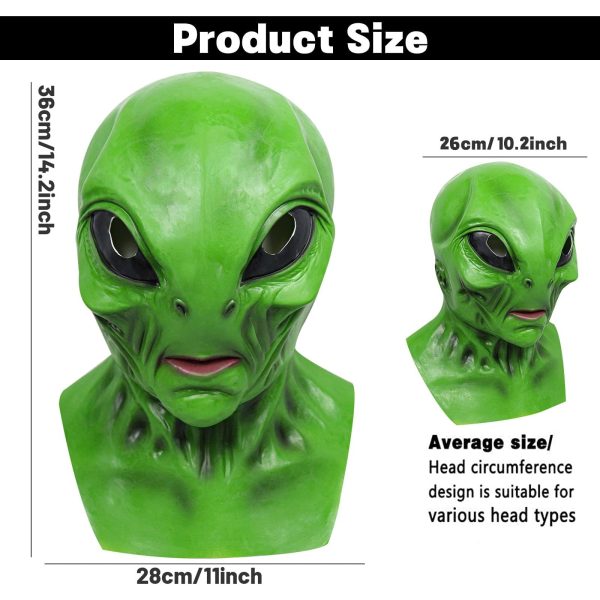 Halloween Green Alien Mask Prop