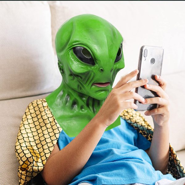 Halloween Green Alien Mask Prop