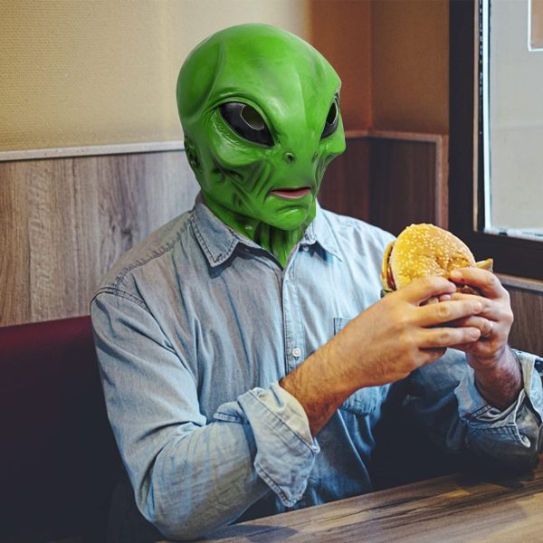 Halloween Green Alien Mask Prop