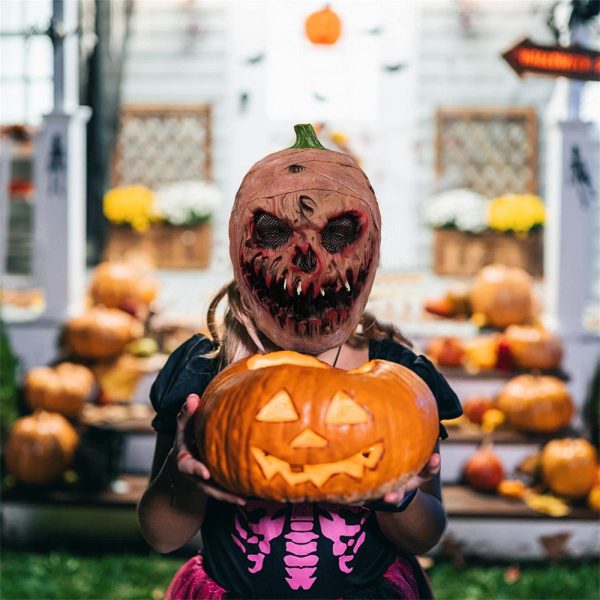 Halloween Pumpkin Grimace Mask Prop