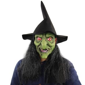 Halloween Green Face Witch Prop