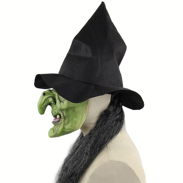 Halloween Green Face Witch Prop