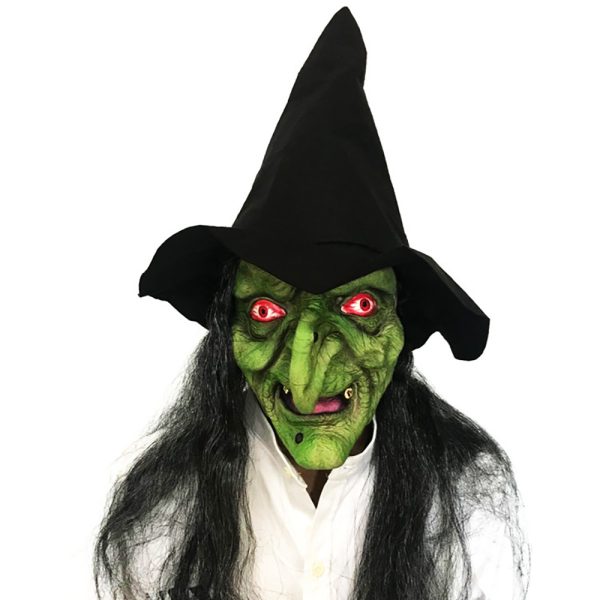 Halloween Green Face Witch Prop