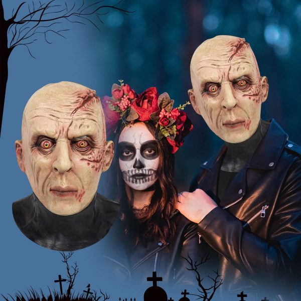 Halloween Red-eye Skinhead Mask Prop