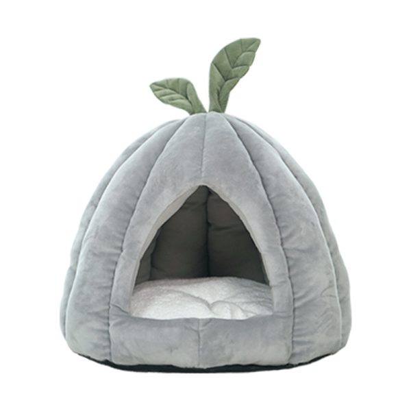 Soft and breathable melon shaped pet house for cats and dogs