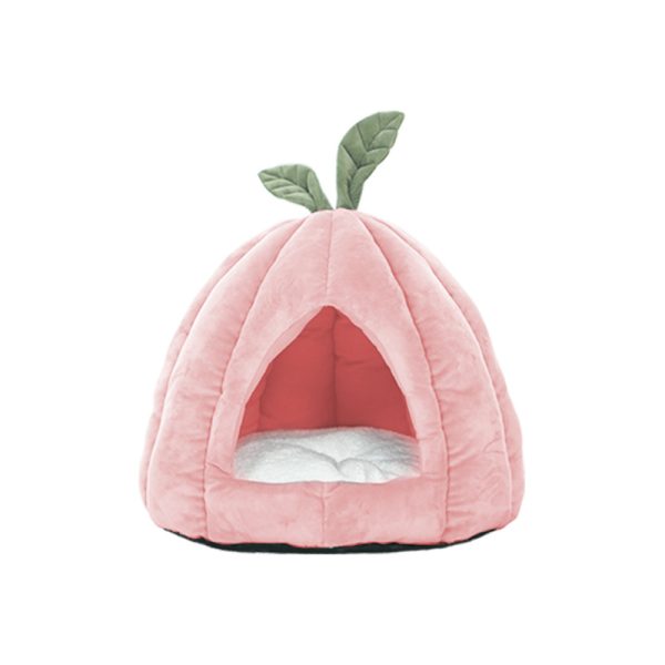 Soft and breathable melon shaped pet house for cats and dogs