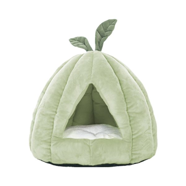 Soft and breathable melon shaped pet house for cats and dogs