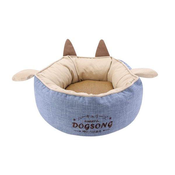 Rabbit ears scratch-resistant linen material pet nest for cats and dogs