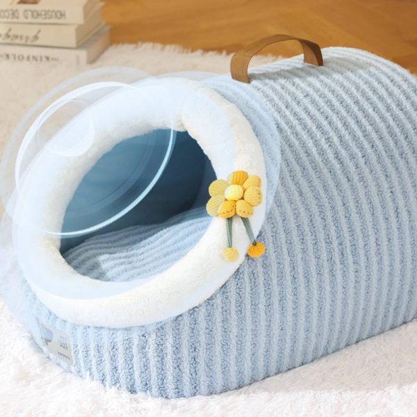 INS style portable semi-enclosed thickened warm cat cave cat house