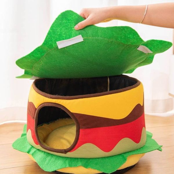 Hamburg shape enclosed pet nest cat house