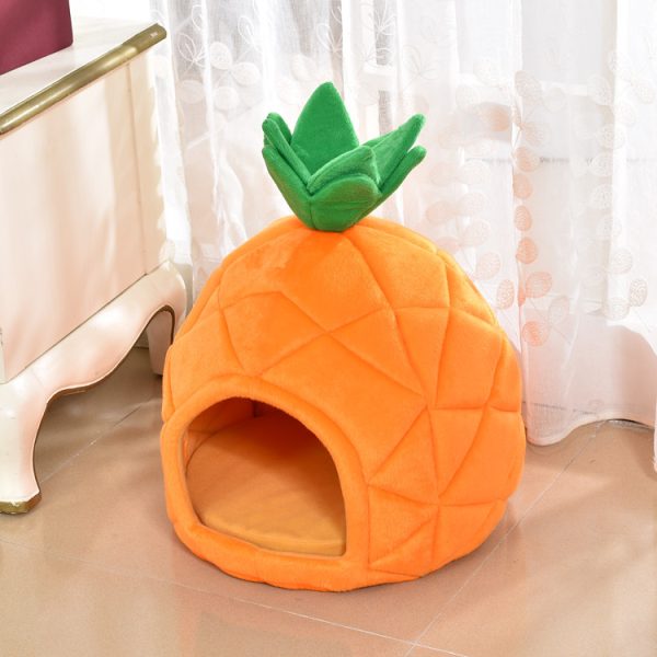 Pineapple shape enclosed pet nest cat house