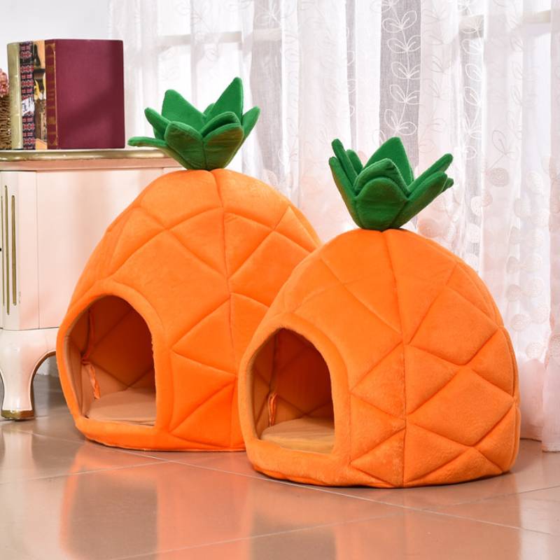 Pineapple shape enclosed pet nest cat house