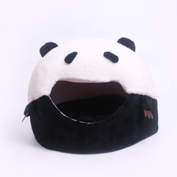 Cute panda shape enclosed pet nest cat house