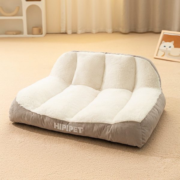 Premium brown big-eared rabbit soft large space pet sofa for cats and dogs