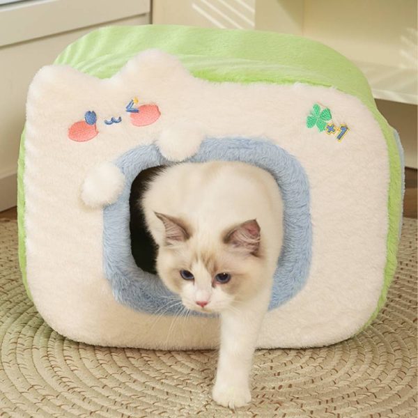 Pink girly private large space plush cat house