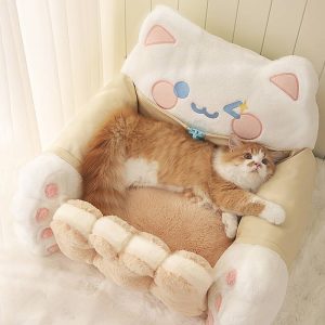 Cute biscuit comfortable and safe cat sofa