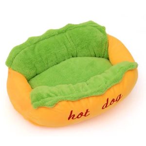 Creative hot dog shaped pet nest for cats and dogs